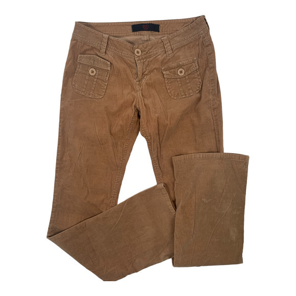 VTG Y2K Ilin Cotton Blend Pant Low Rise Light Flare Bottoms‎ Sz 7 - Picture 1 of 5